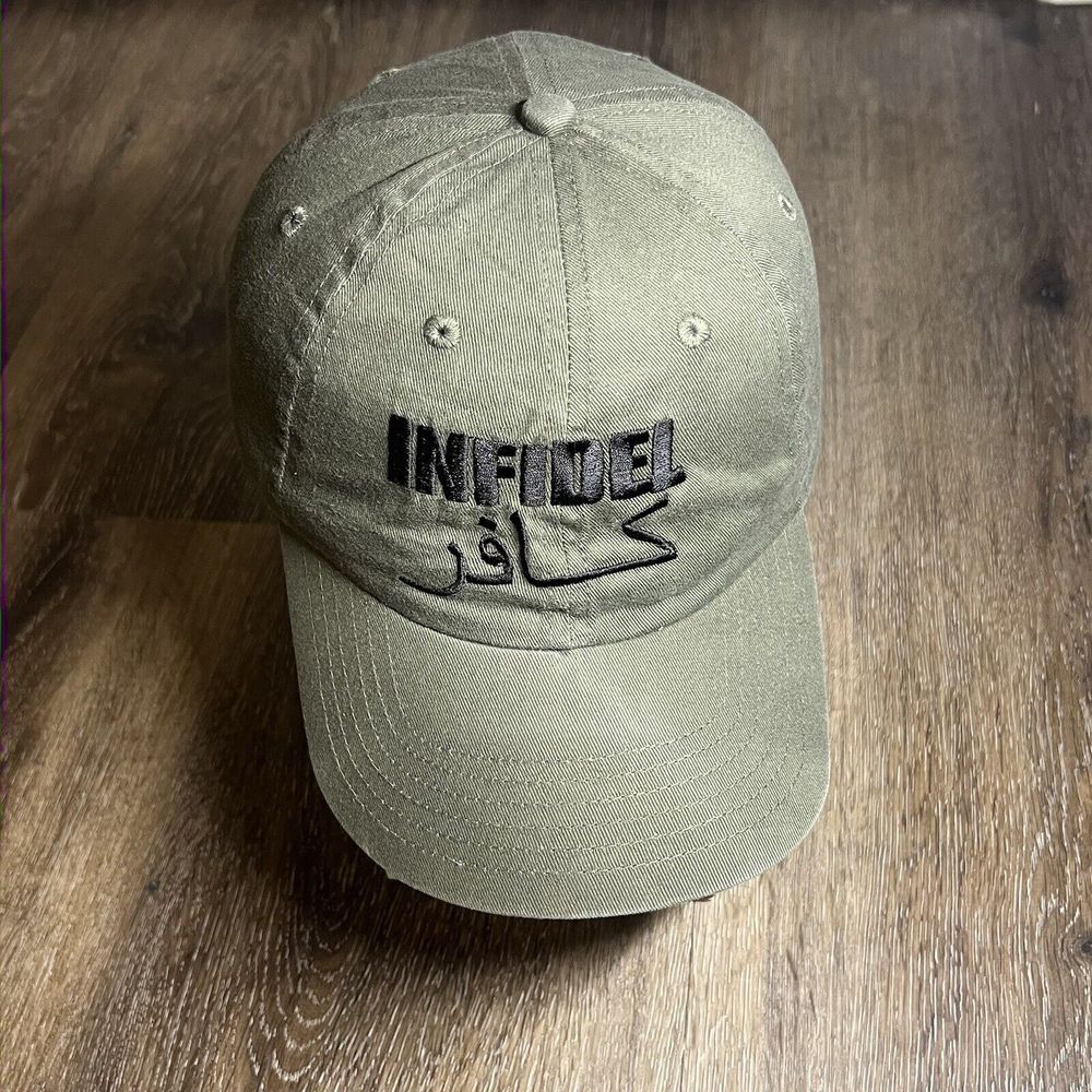 Infidel Arabic Hat Army Green Strapback Baseball Cap Military Strapback‎ Dad